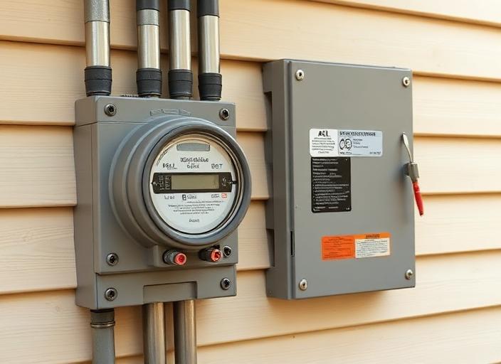 Restored electrical service at a residential meter and panel
